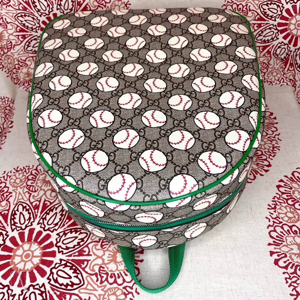 GUCCI 433578 Beige Baseball GG Supreme Backpack - Picture 5 of 11